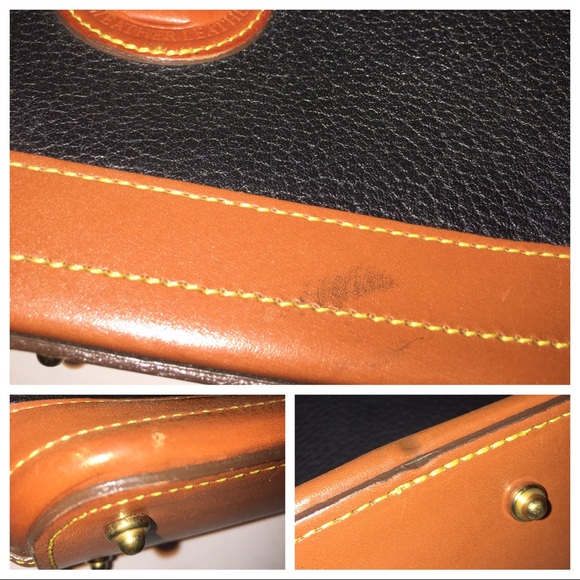 DOONEY & BOURKE brown & black pebbled small hobo - Picture 7 of 8